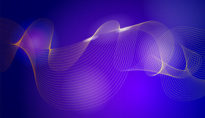 Colorful modern abstract poster with thin line striped blend smoke flow shape, background. Cover, template.