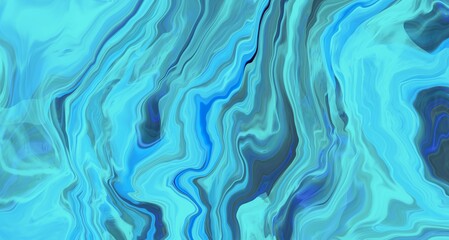 Obraz premium Blue flowing liquid waves abstract motion blurred background.