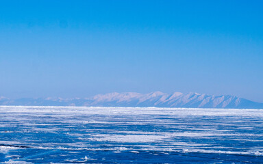 Beautiful winter views of Lake Baikal