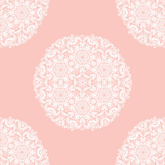 Orient classic round white pattern. Seamless abstract background with vintage elements. Orient background. Ornament for wallpaper and packaging