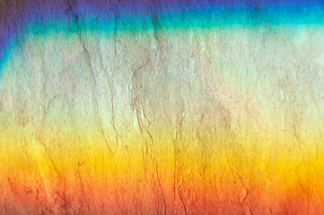 Rainbow colors on the wall, grunge texture