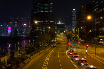 Fototapeta na wymiar Hong Kong city night scenes