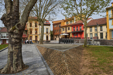 Plaza del Carbayéu (Carbayedo) in Avilés, Asturias (Asturies)