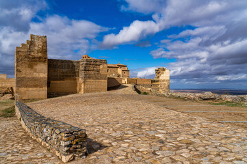 Alcazaba de Reina, Moorish fortress over village of Reina, Badajoz, Spain