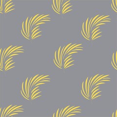 Simple leaf. Pantone 2021 color pattern gray yellow.