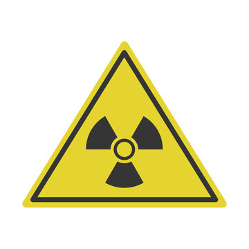 Dangerous icon radioactivity atom warning vector illustration design isolated
