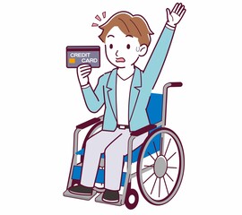 車椅子に乗った男の子