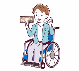 車椅子に乗った男の子