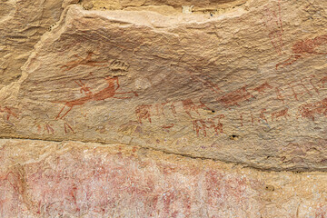 Prehistoric cave drawing in the chad desert, Africa