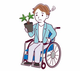 車椅子に乗った男の子