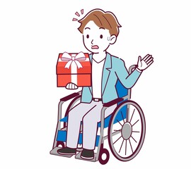 車椅子に乗った男の子