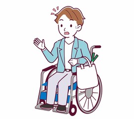 車椅子に乗った男の子