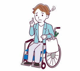 車椅子に乗った男の子