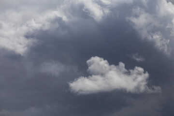 Fototapeta na wymiar Cloudy dark blue sky abstract background in a stormy day.