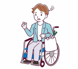 車椅子に乗った男の子