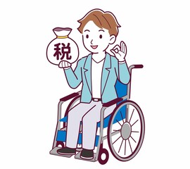 車椅子に乗った男の子