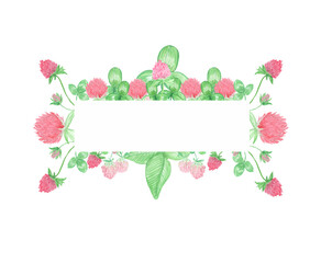 summer clover wreath with leaves