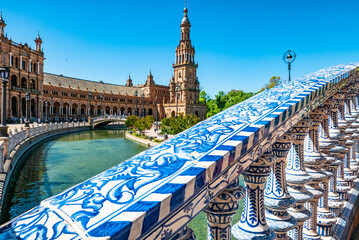 Plaza De Espana in Seville ( Spain )