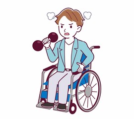 車椅子に乗った男の子