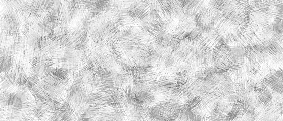 Abstract white and gray painted background with random brush strokes