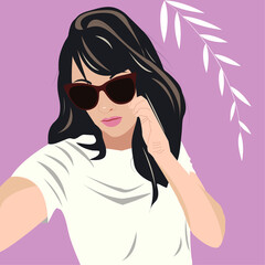 girl with sunglasses