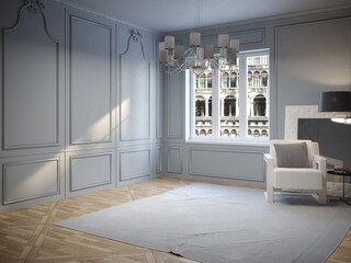 3d rendering modern classic style bedroom