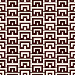 Geometric seamless pattern. Geo print. Arcs, brackets motif. Oriental ornamental background. Ancient mosaic wallpaper