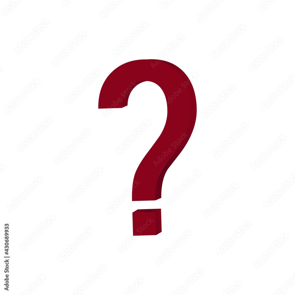 Poster question mark icon in flat, isolated and trendy style. Exclamation mark background for your website design logo, app, UI. Vector icon illustration.