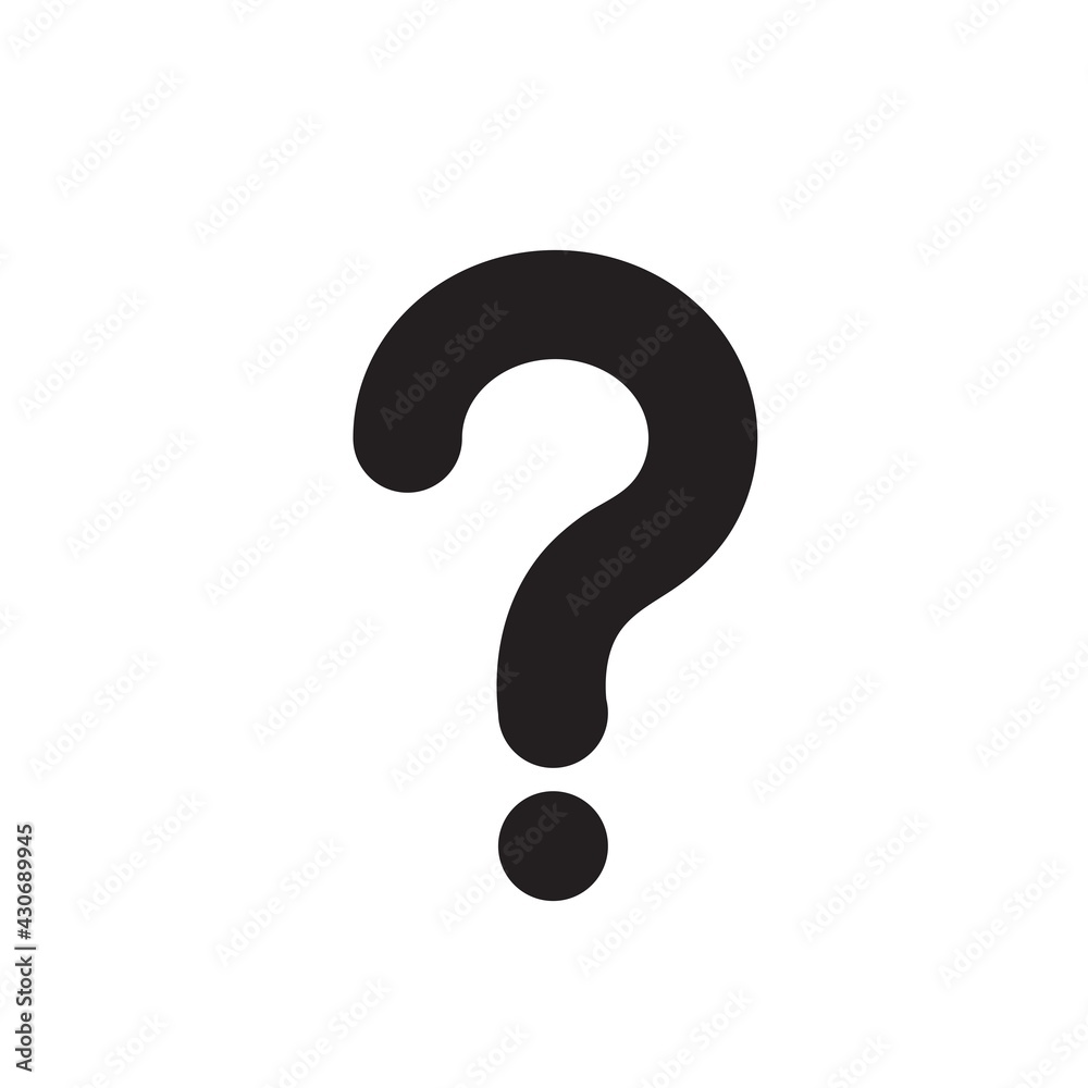 Poster question mark icon in flat, isolated and trendy style. Exclamation mark background for your website design logo, app, UI. Vector icon illustration.