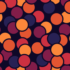 Polka dot ornament. Repeated circles seamless pattern. Modern stile geometric background. Geo motif surface print