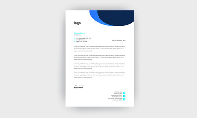 Professional letterhead template design for business project.