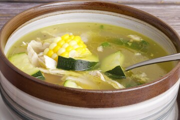 chicken and veggies soup 