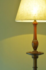 dim lighting room of the mahogany antique lamp. 

This expensive furniture is made in England. 
blurred background soft focus image.