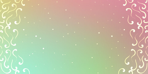 festive light cute background frame. the basis for invitations, postcards. with curls in pastel shades