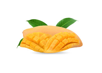 Ripe mango isolated on white background