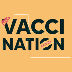 Post vaccina prevent vaccination yellow medicine health icon- Vector