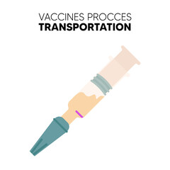 Isolated Post vaccine prevent syringe vaccines medicine health icon- Vector