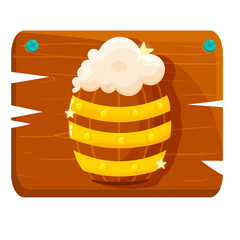 Isolated Beer wood saitn patricks day ireland icon- Vector