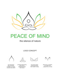 meditation yoga peace of mind logo good for yoga business
