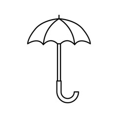 Umbrella icon vector. Flat icon isolated on the white background