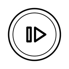 step button icon vector template