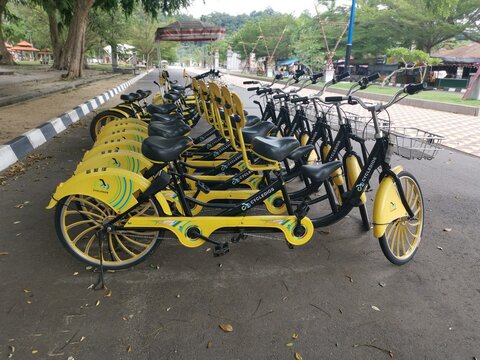 Scene Of CycleDios The Smart Malaysian Bicycle Brand Business Whereby Promote On Family Activities And Relaxation Park Outdoor For Renting