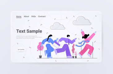 business people running to finish line competition challenge leadership concept