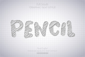 Pencil Sketch Editable Text Effect Font Style