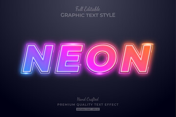 Gradient Neon Editable Text Effect Font Style
