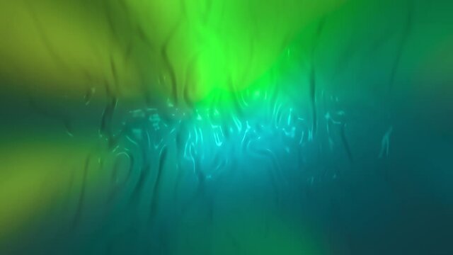 Colorful Abstract 3D Illustration Background. Liquid Texure. Color of Green, Yellow and Blue twisted together.