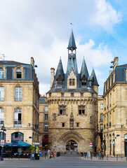 Obraz premium Porte Cailhau is medieval city gate in the heart of Bordeaux. France. High quality photo