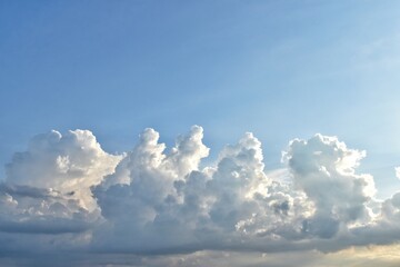 Beautiful shape clouds on the sky.