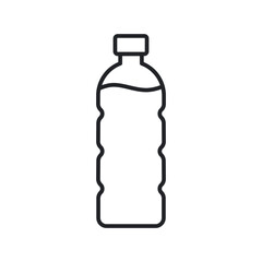 Bottle line icon. Simple outline style. Water, container, plastic, drink, cola, cold, beverage, concept, design element. Vector illustration isolated on white background. EPS 10.