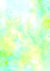 明るい緑と黄色の水彩テクスチャ背景